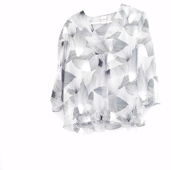 covington womens size large black and white  blouse - Picture 1 of 3